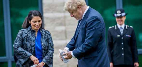 Prime minister Boris Johnson and home secretary Priti Patel.