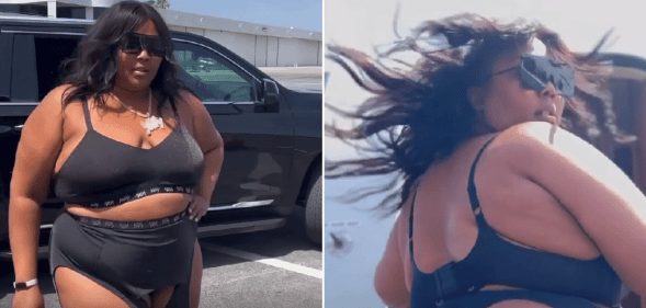 Lizzo posted a clip wearing a new set from her shapewear brand, Yitty.