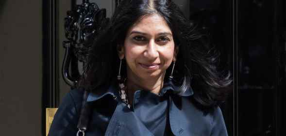 British attorney general Suella Braverman leaves Downing Stree