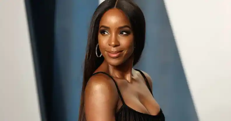 Kelly Rowland attends the 2022 Vanity Fair Oscar Party