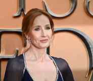 JK Rowling arrives at the "Fantastic Beasts: The Secret of Dumbledore" world premiere