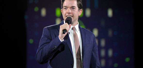 John Mulaney performs onstage