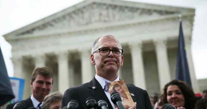 Jim Obergefell outside the US Supreme Court
