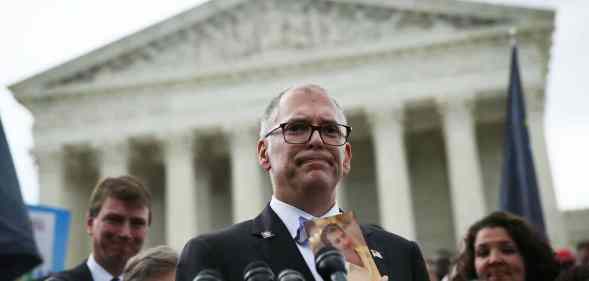 Jim Obergefell outside the US Supreme Court
