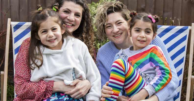 Jodie Lancet-Grant and her wife Sam with their daughters Delilah and Alexa