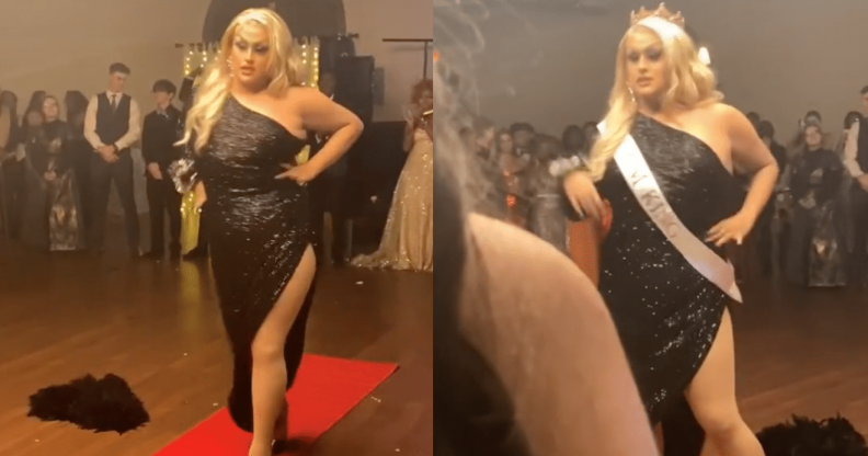 Highschooler wins title of prom king while in drag at Indiana high school