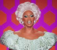 RuPaul laughs while on the judges panel for Drag Race All Stars 7