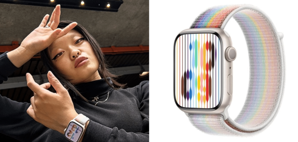 Apple has unveiled its rainbow-infused watch band to mark Pride Month.
