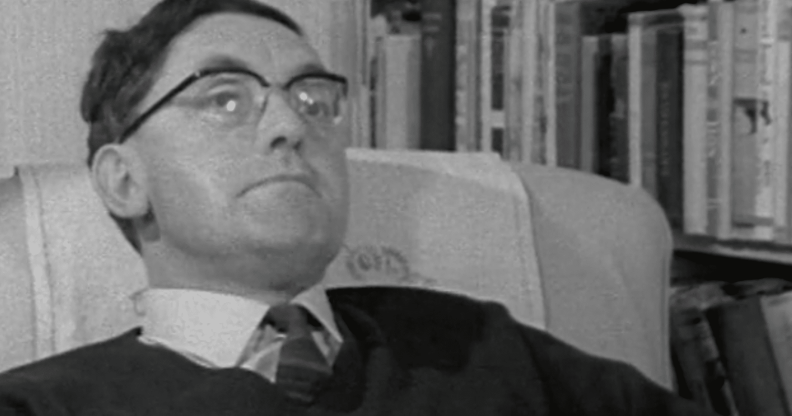 Charles Causley, black and white photo