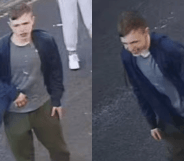 Two photos of a teenaged boy