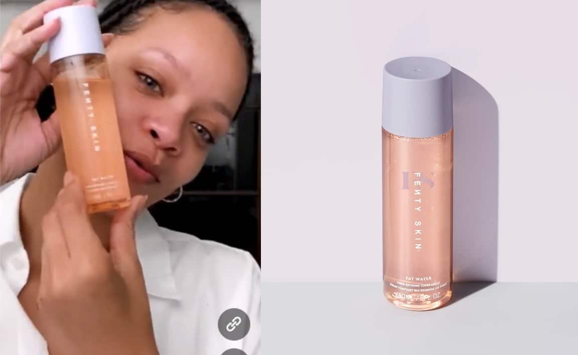 Rihanna has revealed her quick, three-step night time skincare routine. (Snapchat/Fenty Beauty)