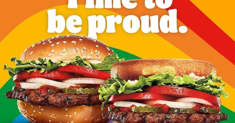 Burger King Austria's Pride Whopper with the words "time to be proud"