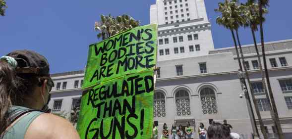 Pride marches turn into abortion rights protests in several US cities