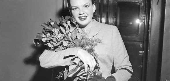 Judy Garland (1922-1969) returns here to New York City to do a show at the famed Palace Theater.