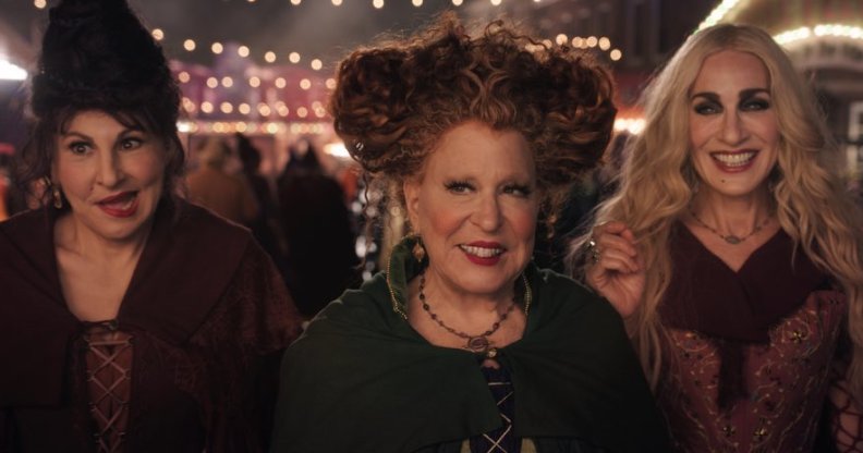 Kathy Najimy, Bette Milder, and Sarah Jessica Parker are playing their 'Hocus Pocus" characters, the Sanderson sisters, in Hocus Pocus 2