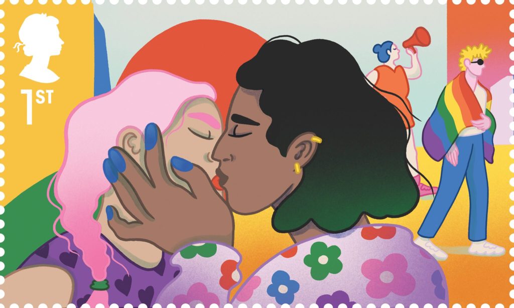 Royal Mail issues set of stamps to mark anniversary of UK's first-ever Pride march