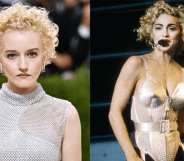 Julia Garner (left) and Madonna (right)