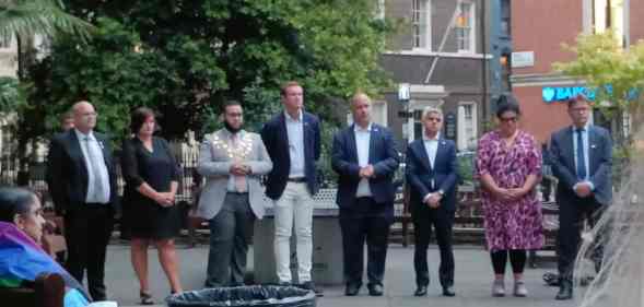 The Oslo vigil in Soho Square.
