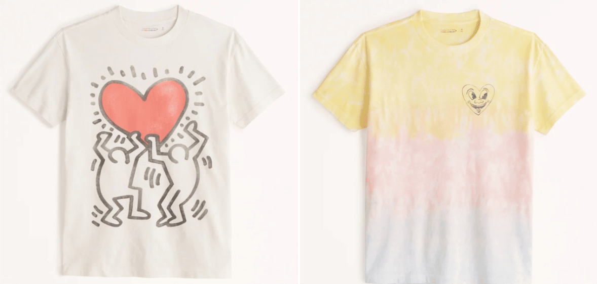 Abercrombie & Fitch has released its Pride collection featuring artwork by Keith Haring.