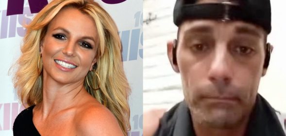 Headshots of Britney Spears and Jason Alexander
