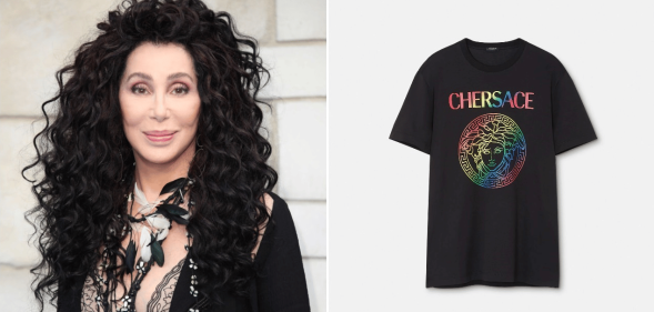 Cher and Donatella Versace have teamed up for the 'Chersace' Pride collection.