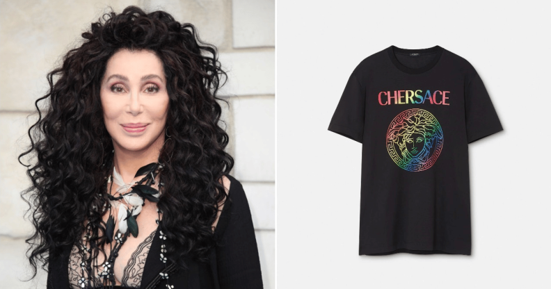 Cher and Donatella Versace have teamed up for the 'Chersace' Pride collection.