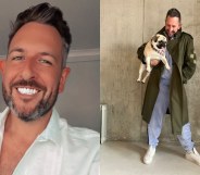 Ann the left: A selfie of James McFadzean. On the right: James McFadzean with his dog, Hercules