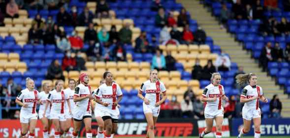 England players during a rugby league match.