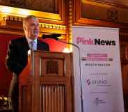 John Nicolson speaks at the PinkNews Westminster Summer Reception