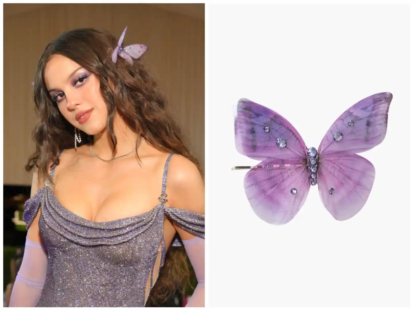 Fans can get Olivia butterfly clips wore to Met Gala