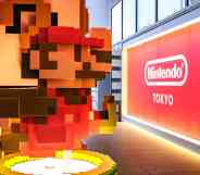 In this picture taken on May 9, 2022, a logo of Nintendo is pictured at its store in Tokyo.