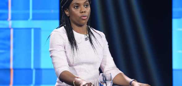 A screenshot of equalities minister Kemi Badenoch during Britain's Next Prime Minister: The ITV Debate on 17 July