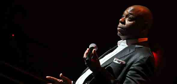 Dave Chappelle performs onstage during the Dave Chappelle theatre dedication ceremony at Duke Ellington School of the Arts on June 20, 2022 in Washington, DC.