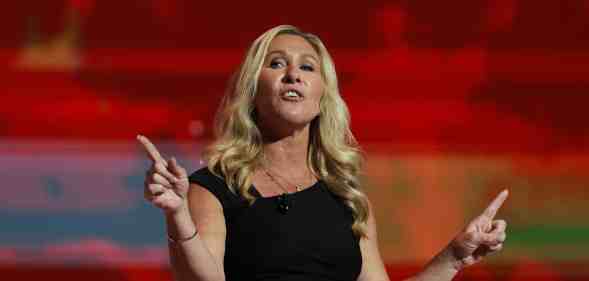 Marjorie Taylor Greene speaks the Turning Point USA Student Action Summit