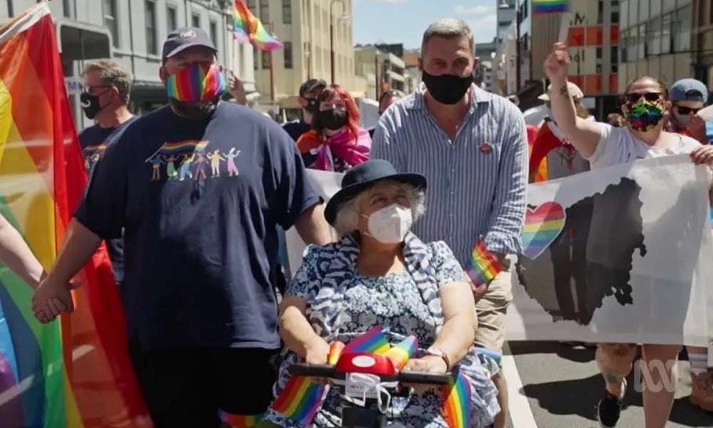 Miriam Margolyes at her first ever Pride i