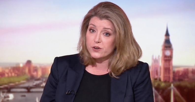 Penny Mordaunt appears on BBC News