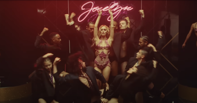 Lily Rose-Depp in 'The Idol' Trailer dancing with an ensemble