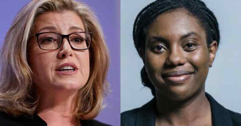Headshots of Penny Mordaunt (L) and Kemi Badenoch