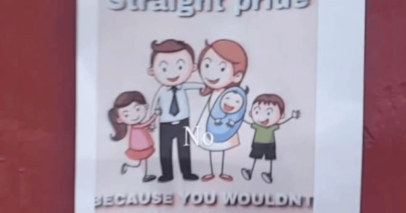 The posted described in the story