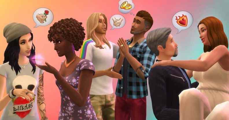 a diverse range of couples in the Sims 4