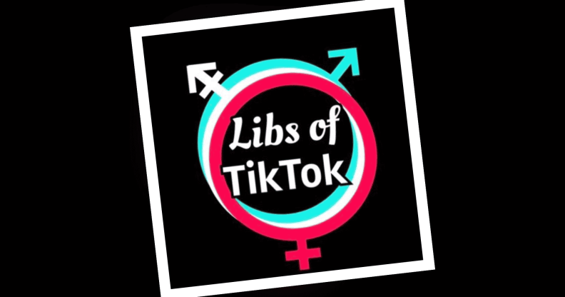 The logo of the controversial media pages Libs of TikTok.