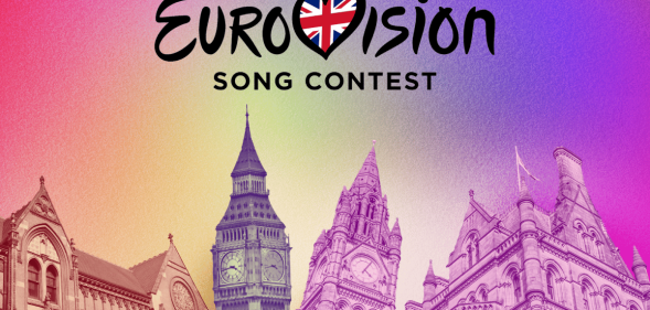 Buildings from around the UK with the Eurovision logo