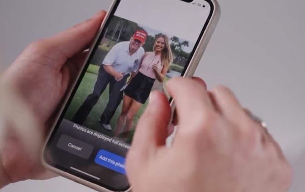 Ryann McEnany uploads a photo of herself and Donald Trump to conservative dating app The Right Stuff