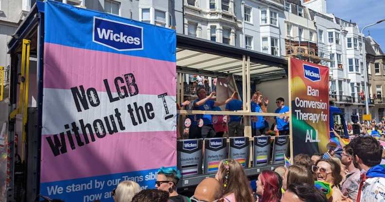 The Wickes float at Brighton Pride
