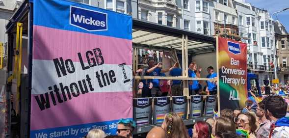 The Wickes float at Brighton Pride
