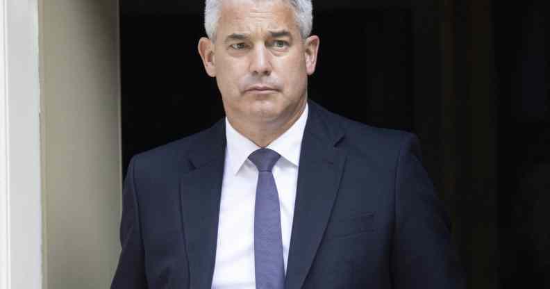 In this photograph, health secretary Steve Barclay leaves Downing Street