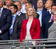 British Foreign Secretary Liz Truss during the UEFA Women's Euro England 2022 final match.