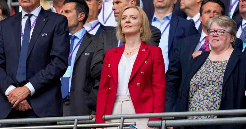 British Foreign Secretary Liz Truss during the UEFA Women's Euro England 2022 final match.