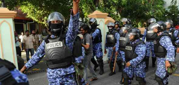 A group of Maldives police