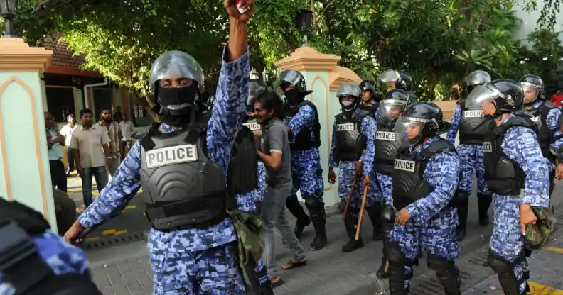 A group of Maldives police